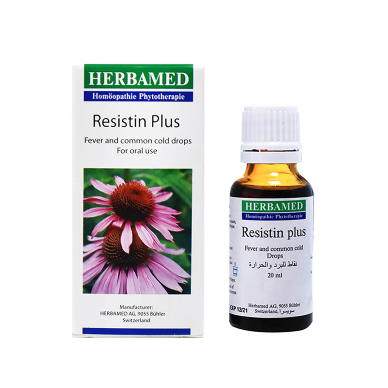 Resistin Plus HM-08 Fever and Common Cold Drops Mahbub Homoeo Pharmacy